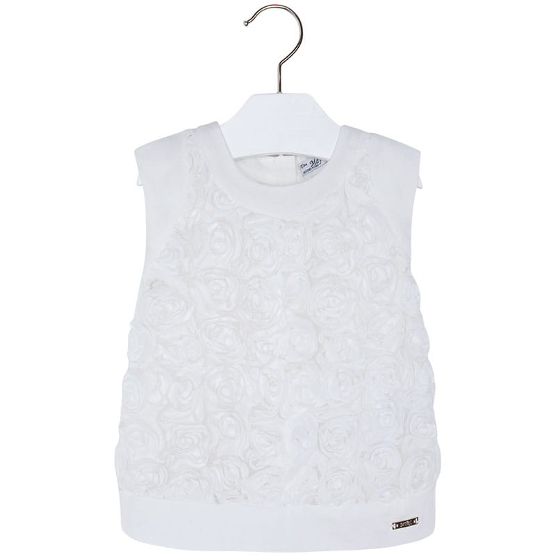 MAYORAL 1926 Sukienka do chrztu w kwiaty ecru