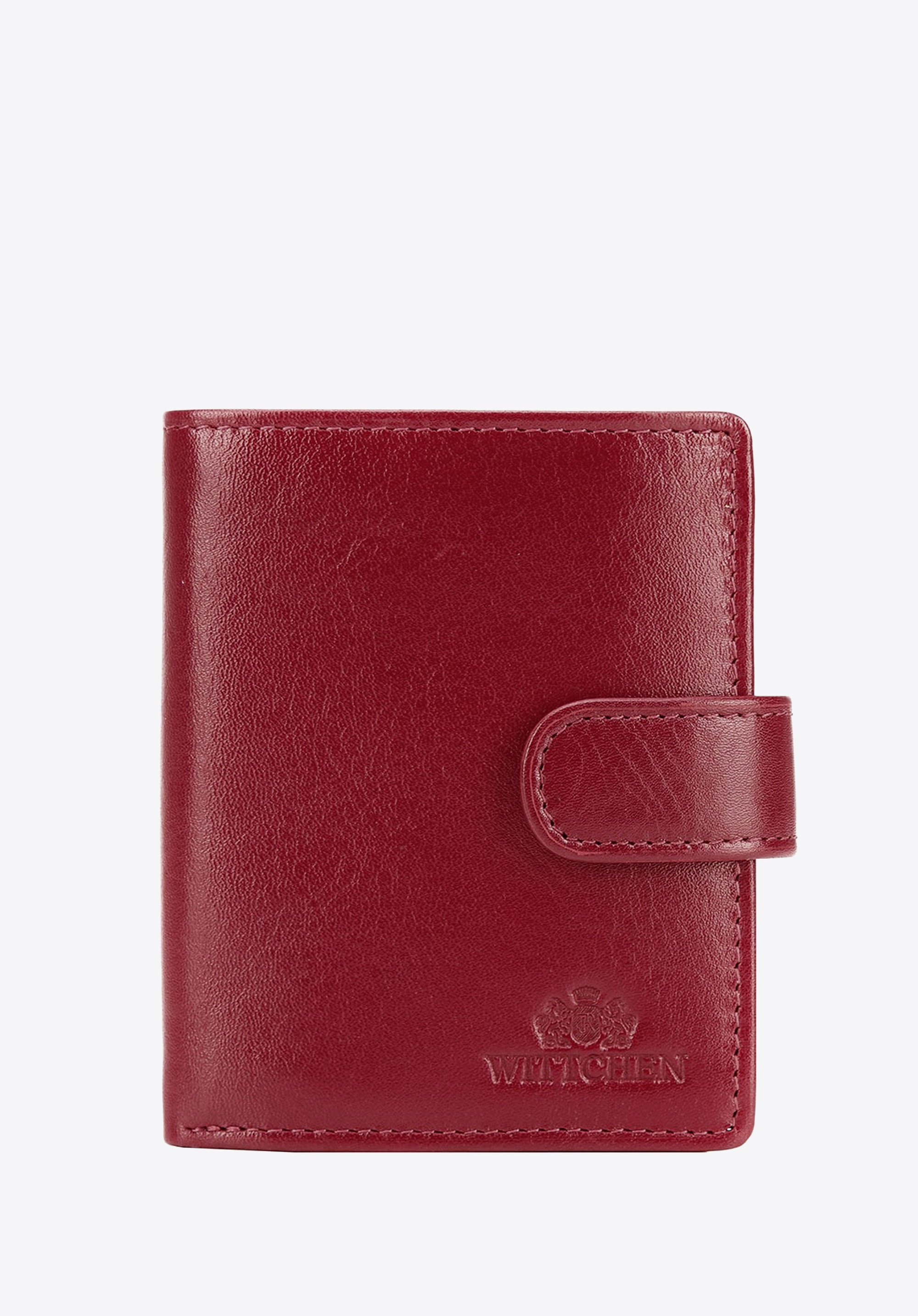 Portfel skórzany unisex zapinany na zatrzask