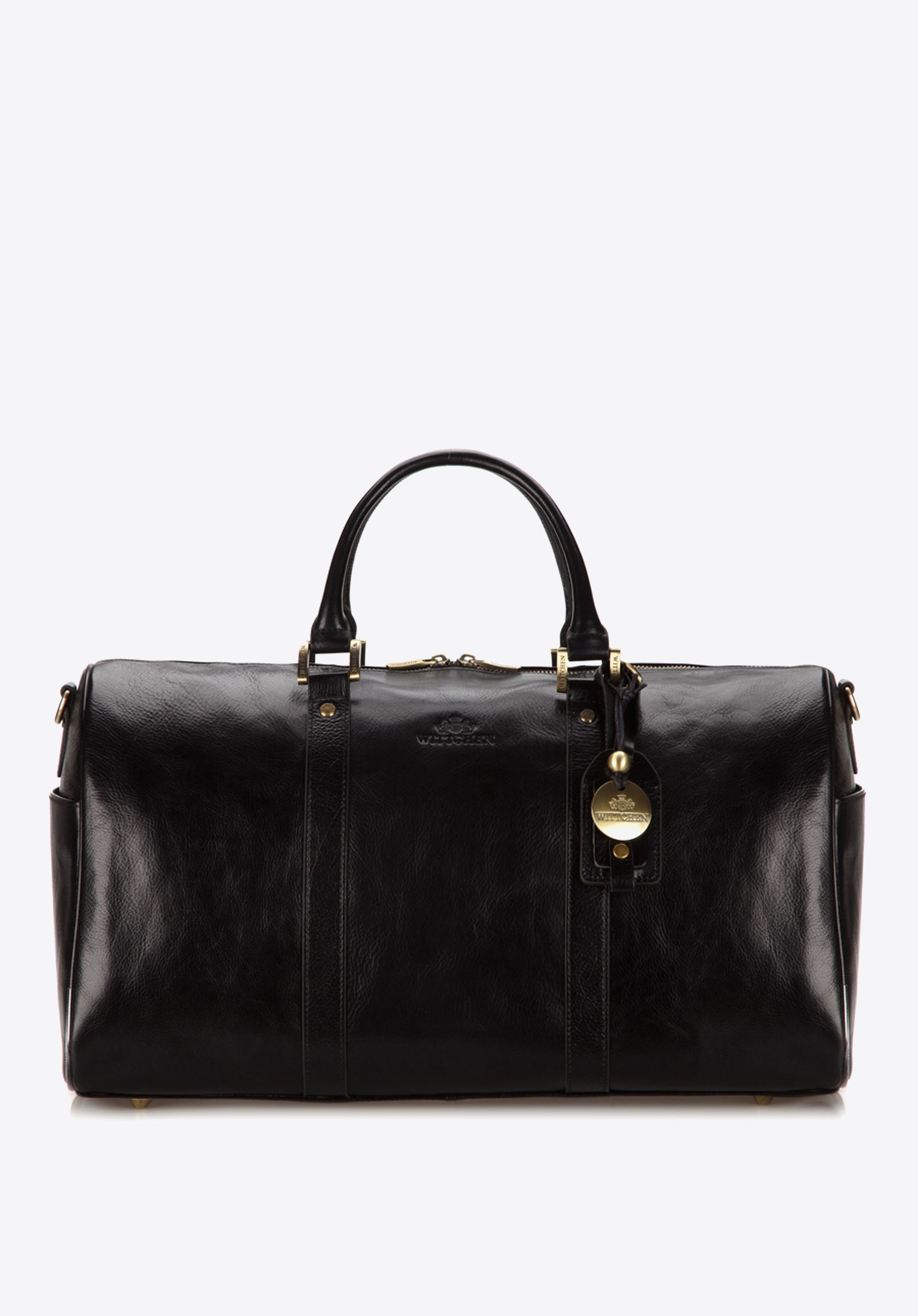 Torba podróżna ze skóry naturalnej czarna