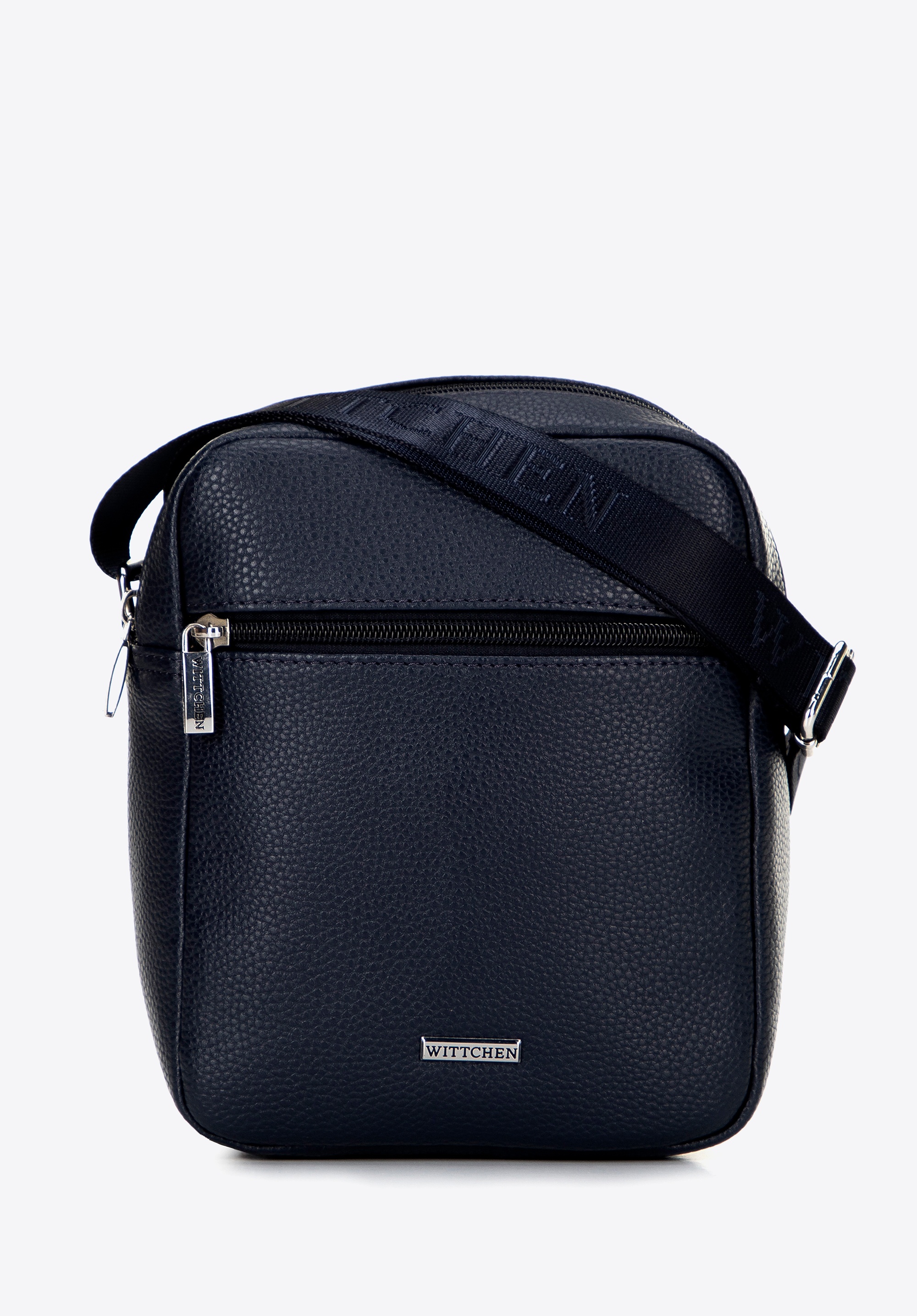 Mała listonoszka z ekoskóry granatowa