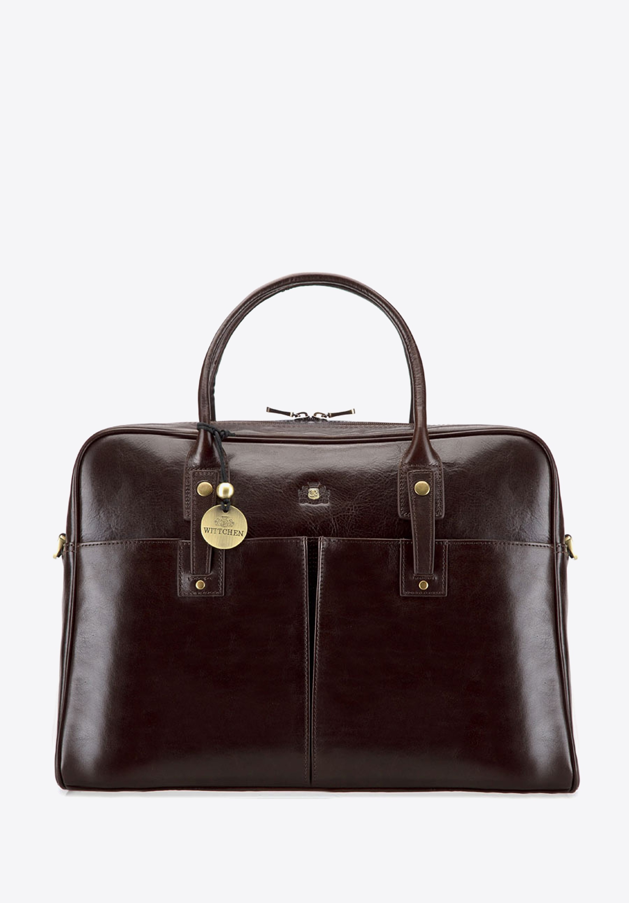 Dodatkowe rabaty - Damska torba na laptopa skórzana z akcesoriami brązowa