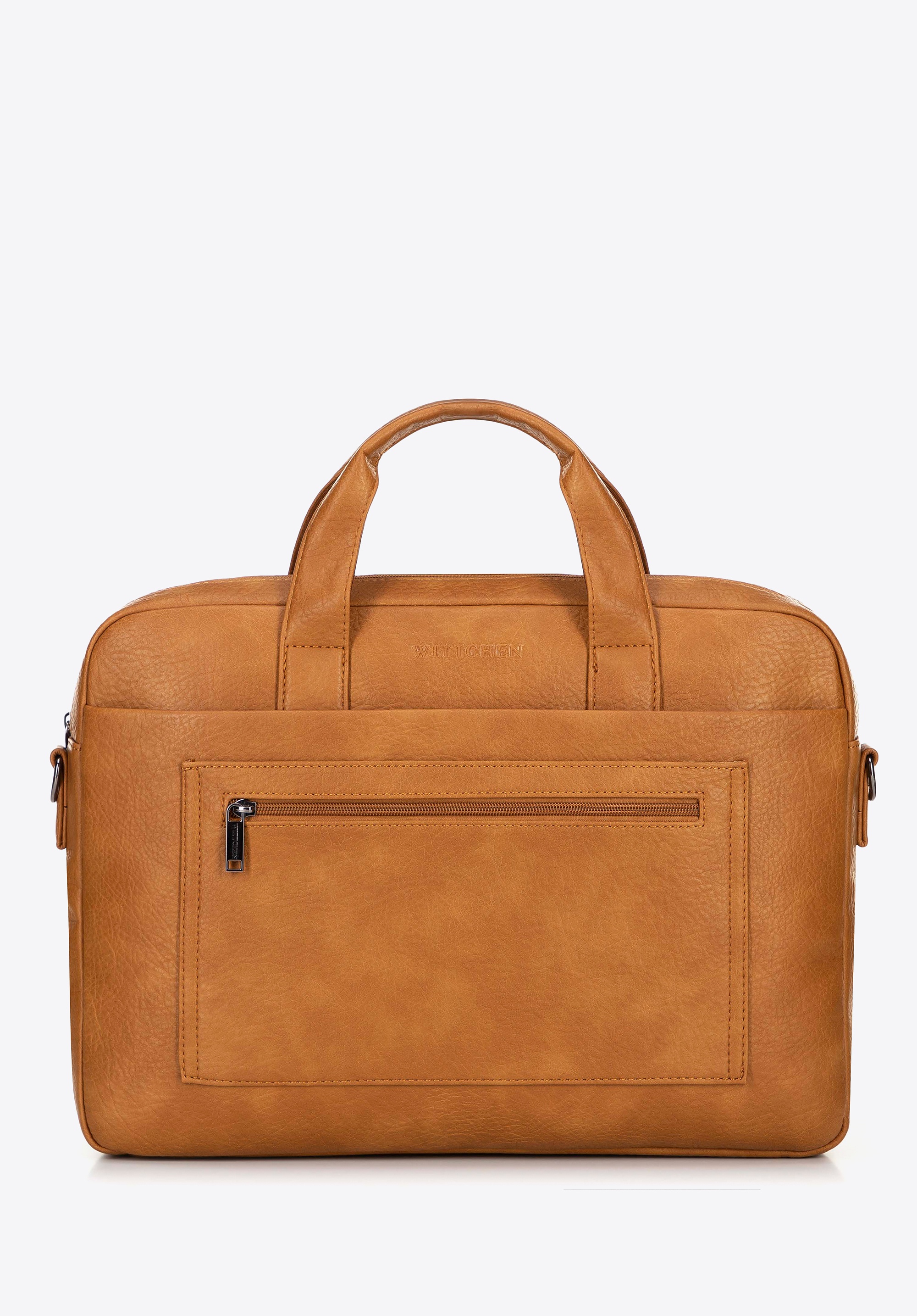 Torba na laptopa 17" z imitacji skóry brązowa