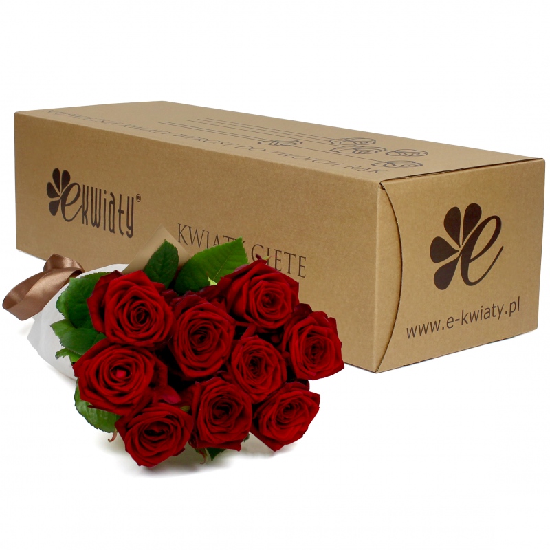 9 czerwonych róż - Poczta bukietowa - Kwiaciarnia internetowa - E-Kwiaty