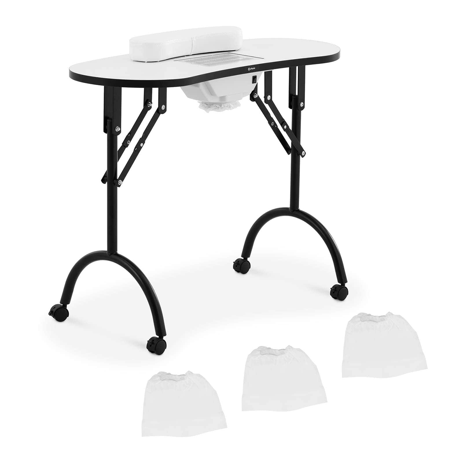 Składane biurko do manicure z pochłaniaczem pyłów