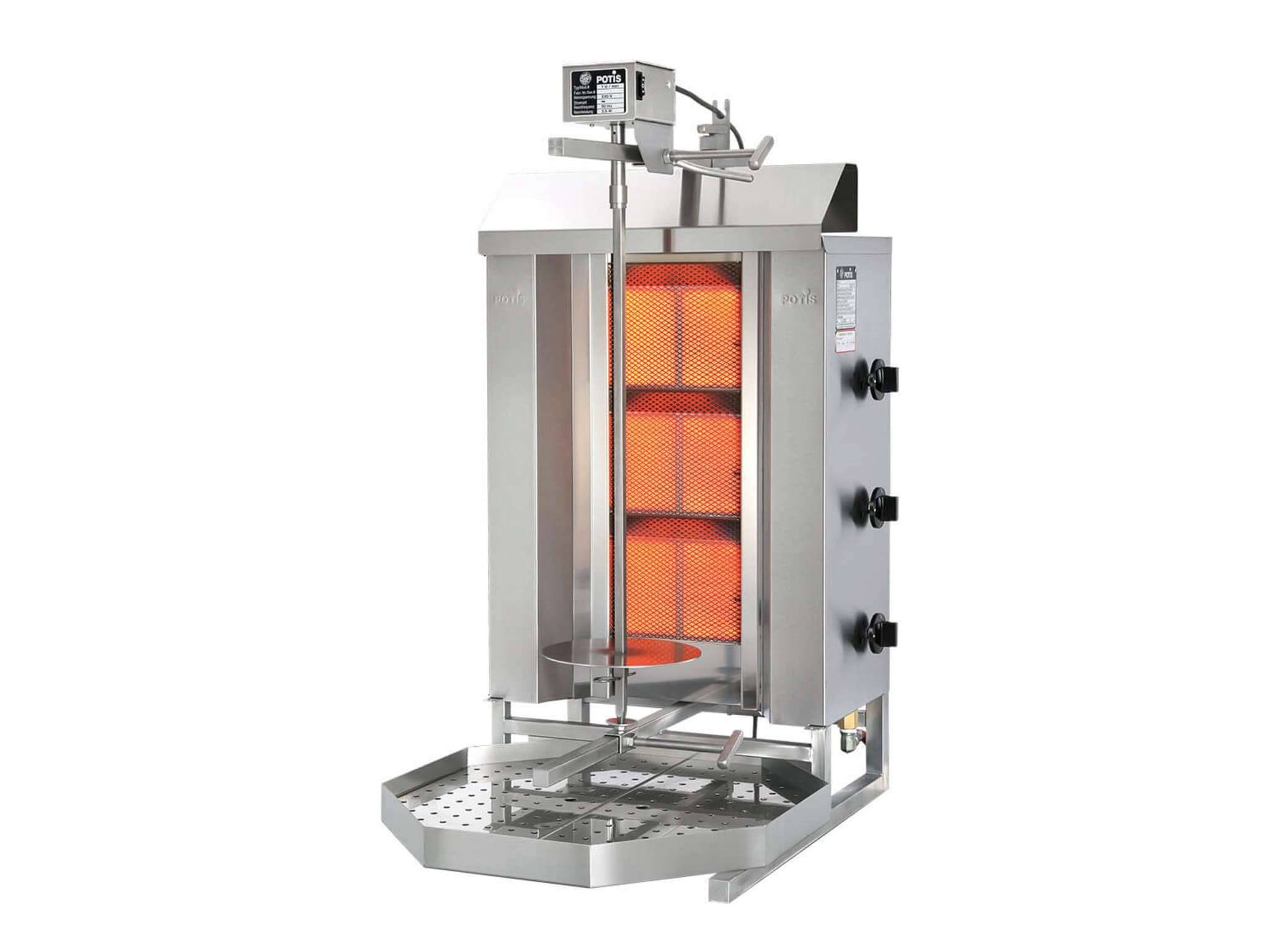 Gazowy opiekacz do kebaba 3 palniki 10,5kW Potis