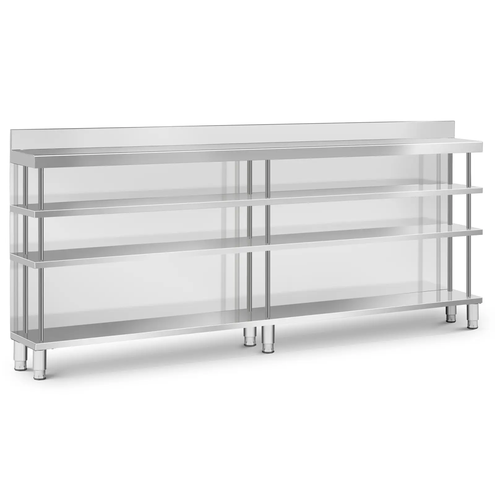 Stół barowy 250 x 30 cm z 3 półkami | 10013470