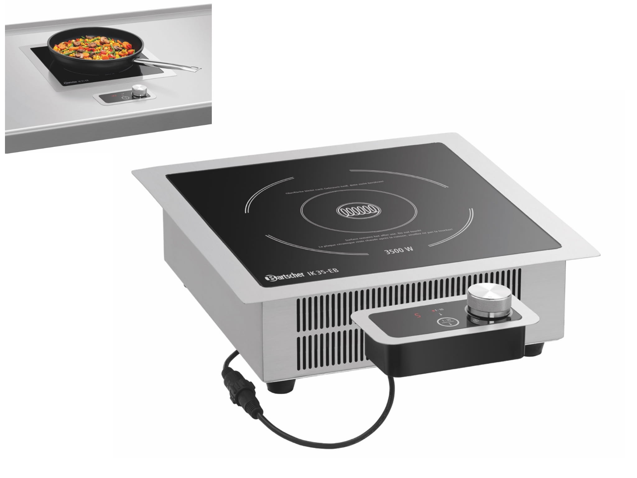 Elegancka kuchenka indukcyjna do zabudowy 3,5 kW Bartscher