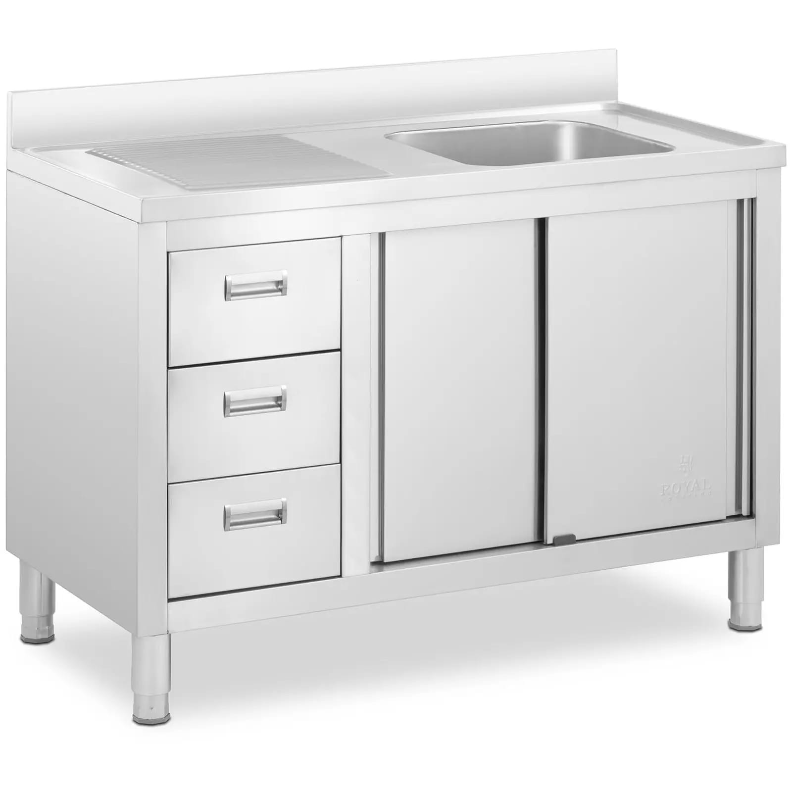 Szafka zlewozmywakowa 120x60x94cm z szufladami, 1 komora | 10012141