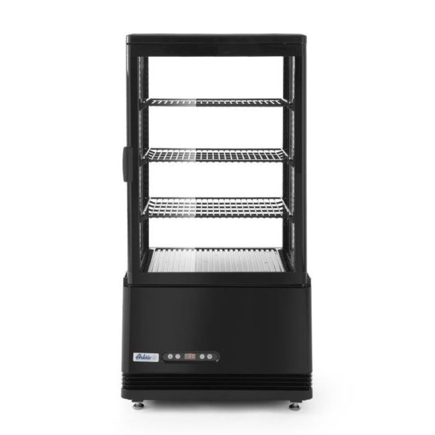 Witryna chłodnicza z oświetleniem czarna 68L Hendi