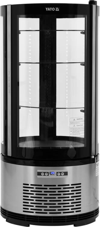 Witryna chłodnicza cukiernicza ze szklanymi półkami 100L YATO