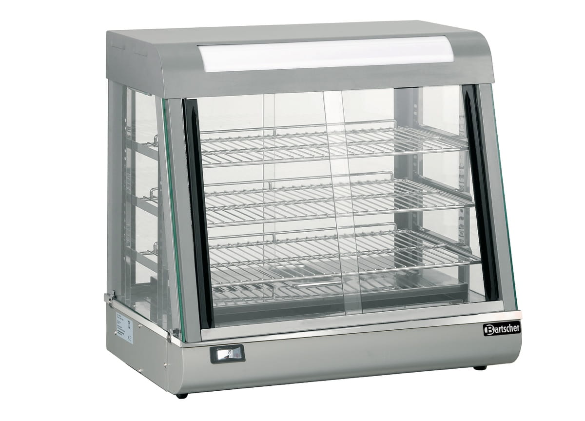 Witryna grzewcza z nawilżaniem 110L, 3 półki, Bartscher