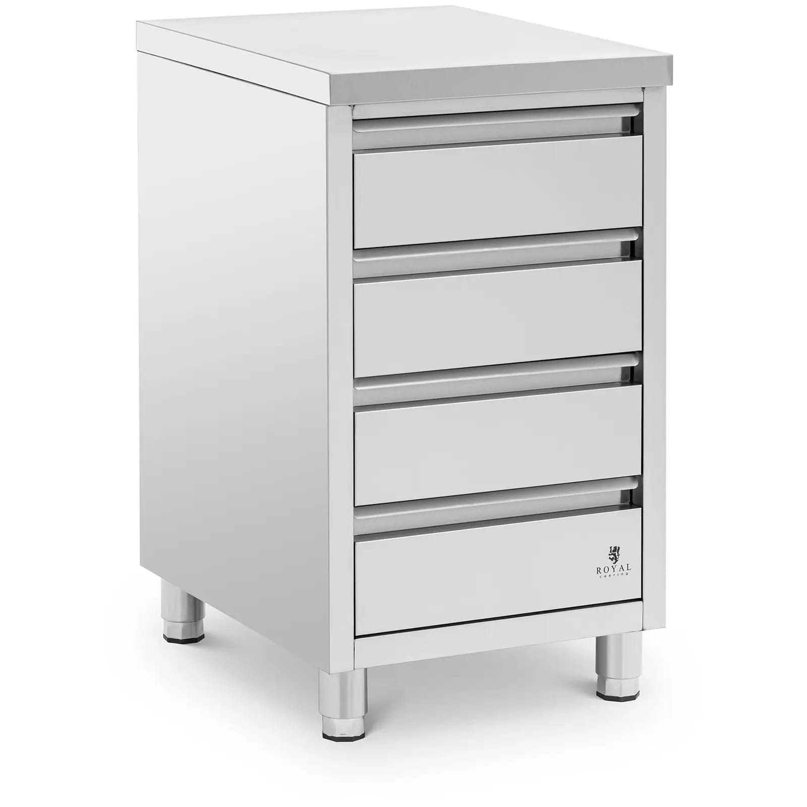 Szafka ze stali nierdzewnej z 4 szufladami | RCCD-4S