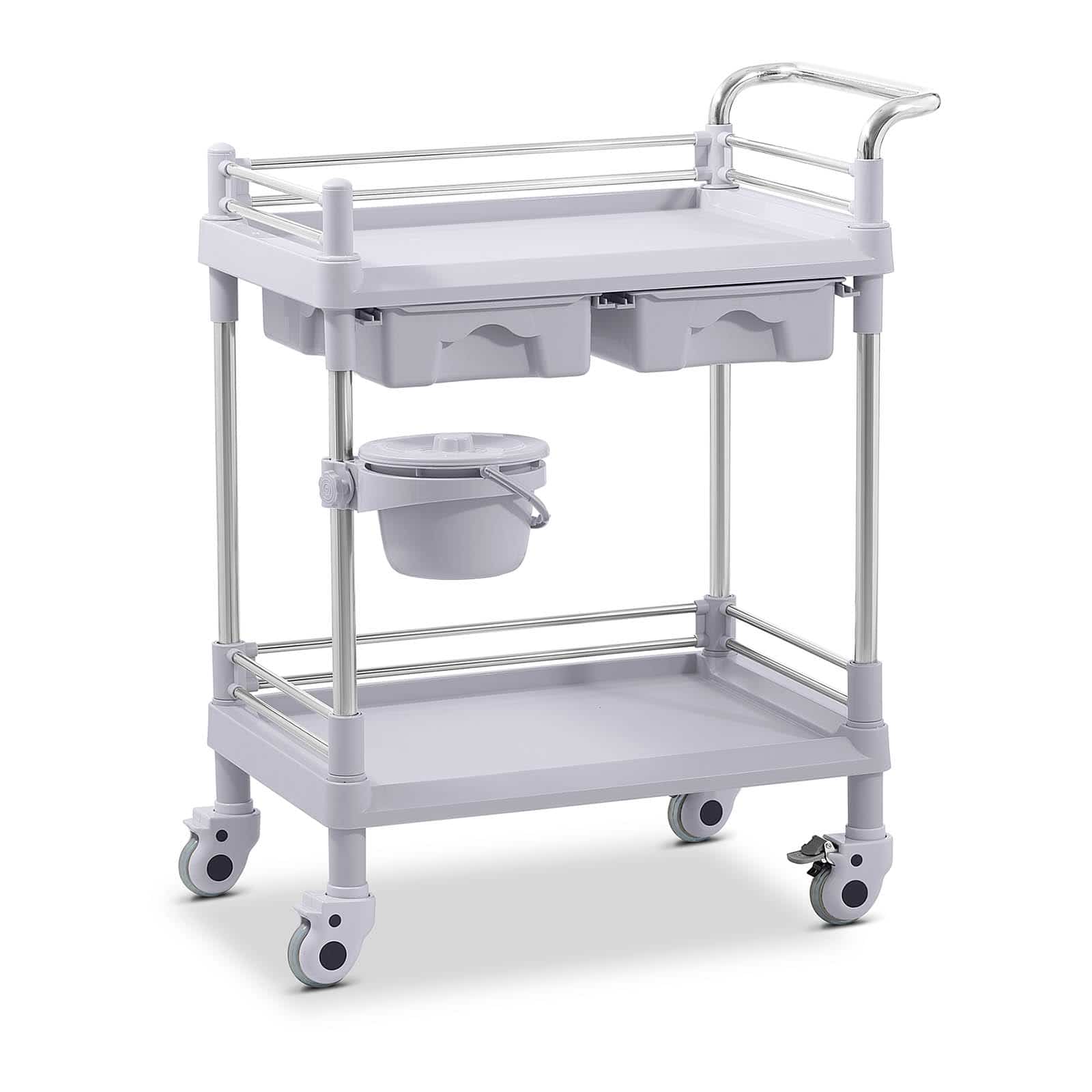 Wózek laboratoryjny, 2 półki 53 x 38 cm + 2 szuflady