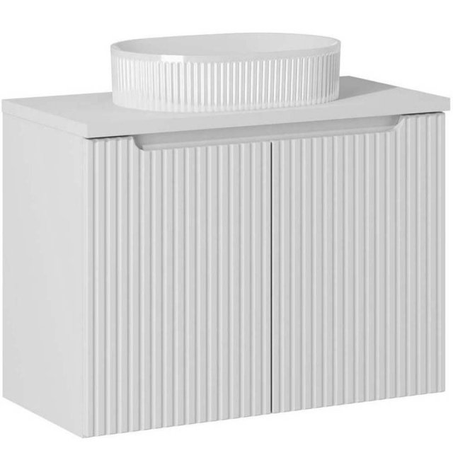 COMAD Zestaw mebli NOVA WHITE szafka z drzwiami z blatem 80 cm, umywa