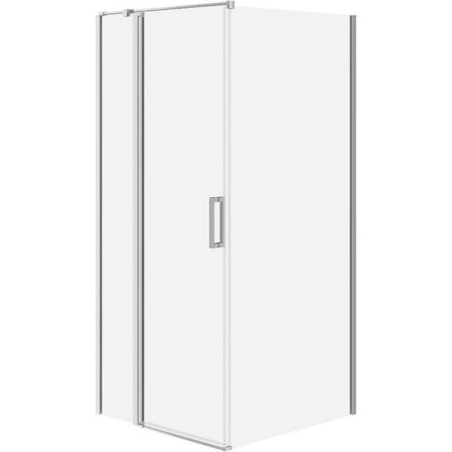 CERSANIT Kabina prysznicowa prostokątna MODUO lewa 90x80x195 cm chrom