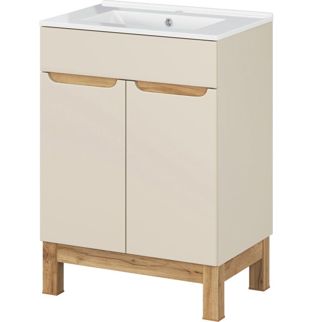 COMAD Szafka BALI CASHMERE z umywalką meblową LAVA 60 cm