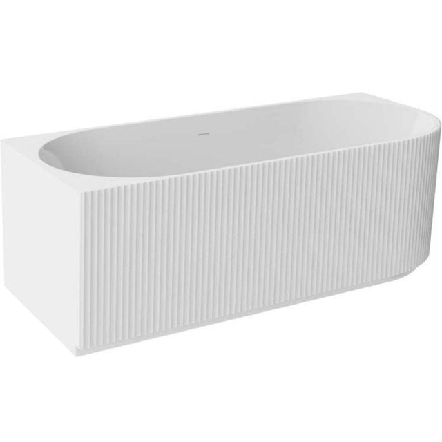 BESCO Wanna narożna DENAYA 150 lewa biała z syfonem klik-klak chrom #