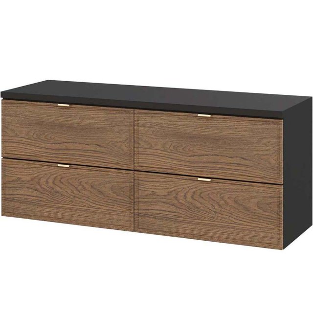 COMAD Zestaw mebli TALIA CASELLA 2 szafki z blatem BLACK 120 cm