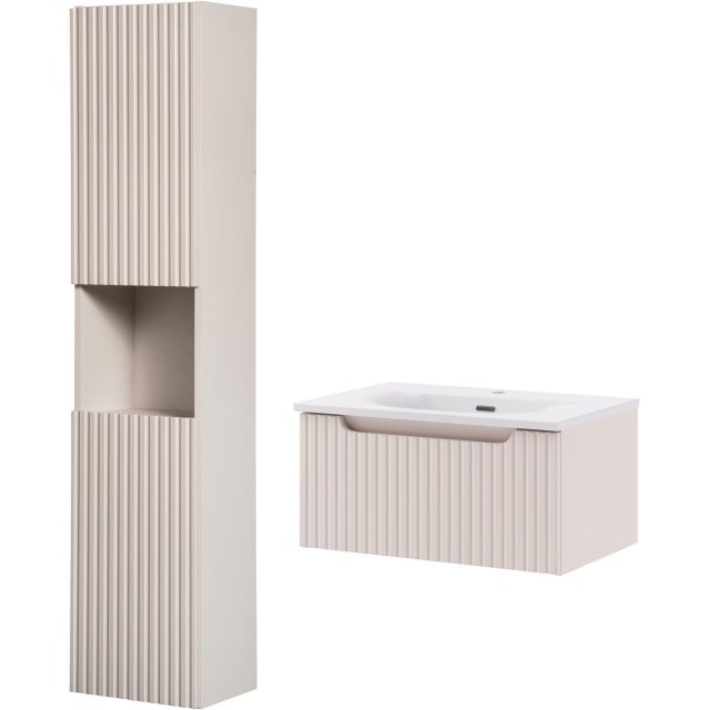 COMAD Zestaw mebli NOVA CASHMERE szafka z umywalką meblową SKY 60 cm,