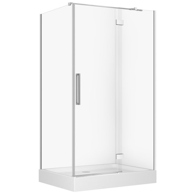 CERSANIT Kabina prysznicowa CREA prawa 120x90x200 chrom z brodzikiem