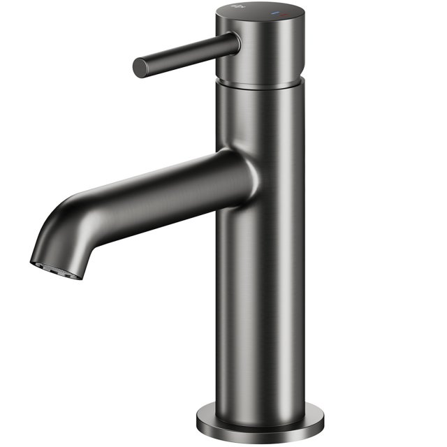 KFA Bateria umywalkowa MOZA MINI stojąca gun metal grey PVD + click c