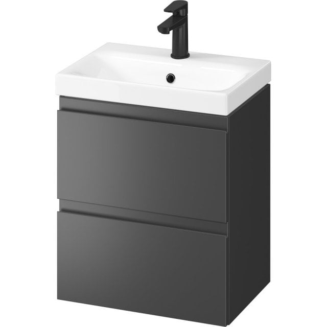 CERSANIT Zestaw:Szafka z umywalką MODUO SLIM 50 antracytowa DSM S801-