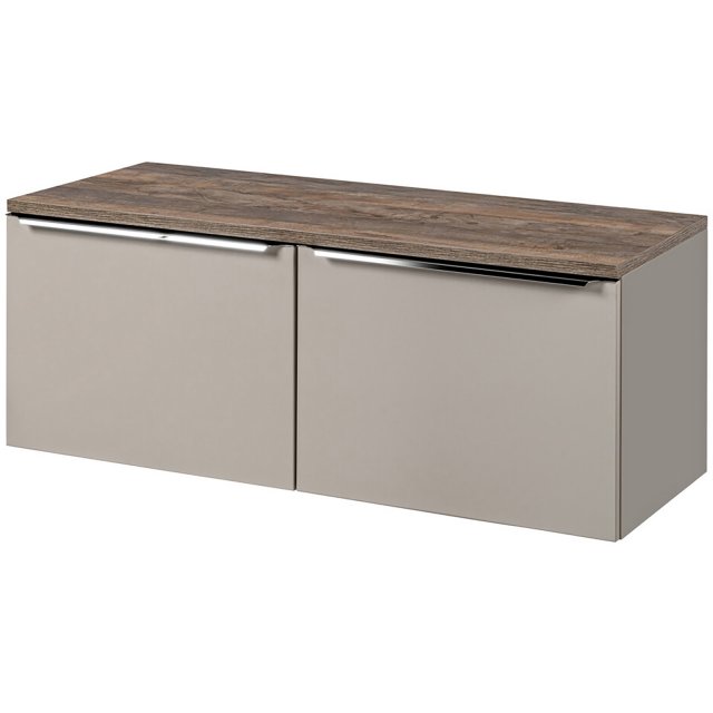 COMAD Zestaw mebli SANTA FE TAUPE 2 szafki z blatem OAK 120 cm