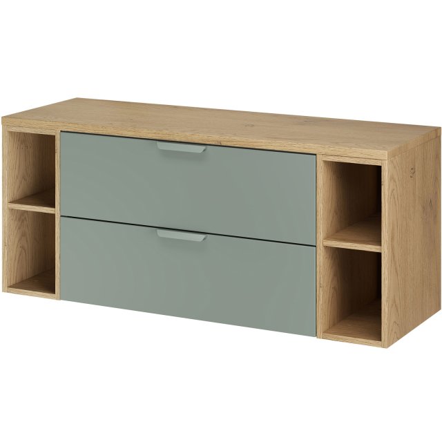 COMAD Zestaw mebli ASTER GREEN szafka z blatem CREMONA 120 cm, 2 szaf