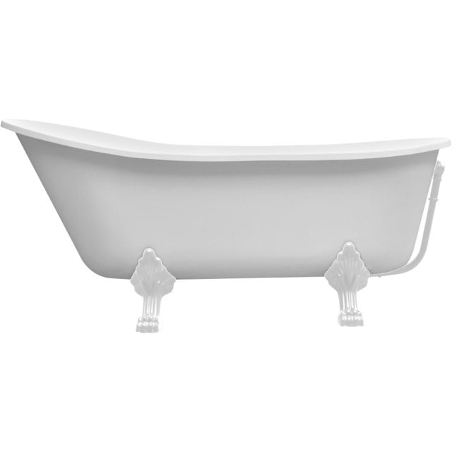 BESCO Wanna wolnostojąca OLAYA 160x68 cm nogi białe #WAO-160+BI