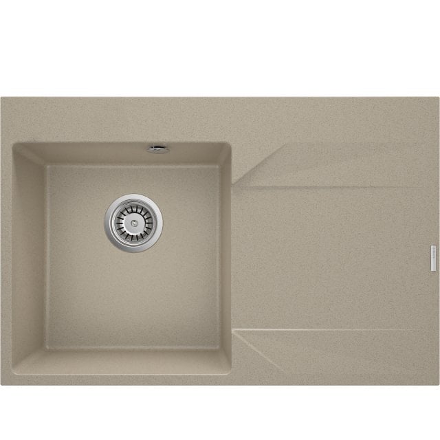 DEANTE Zlewozmywak granitowy EVORA piasek 1-komorowy z ociekaczem ZQJ