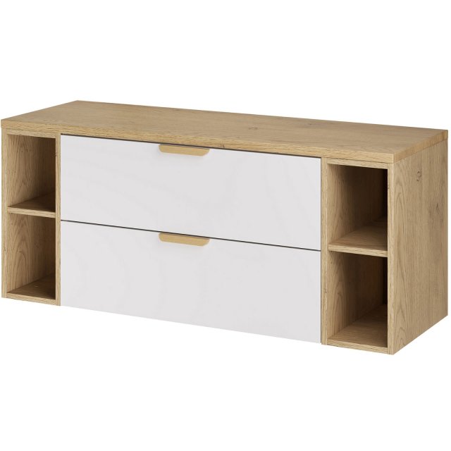 COMAD Zestaw mebli ASTER WHITE szafka z blatem CREMONA 120 cm, 2 szaf