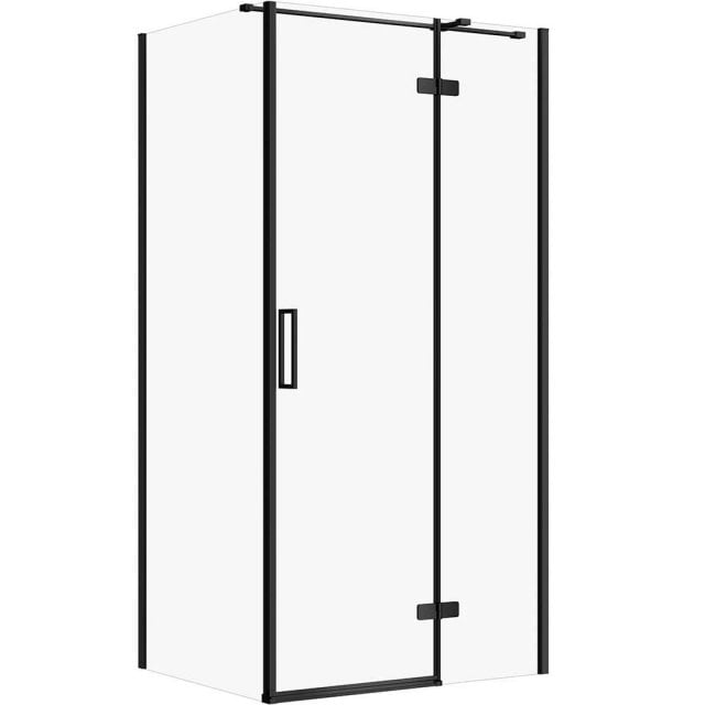 CERSANIT Kabina prysznicowa prostokątna JOTA 120x90 prawa czarna, szk