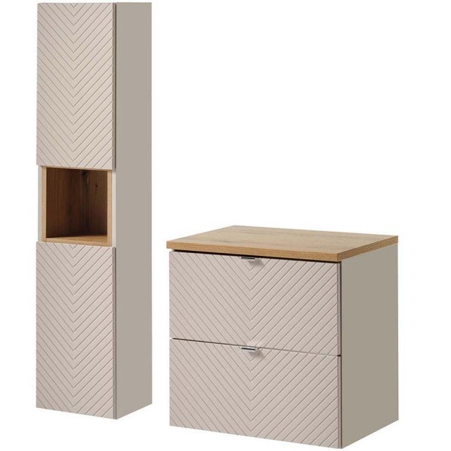 COMAD Zestaw mebli VIVA CASHMERE szafka z blatem OAK 60 cm, słupek 30