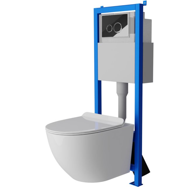 LAVITA Zestaw podtynkowy mechaniczny LAV101 40, miska SOFI SLIM, przy