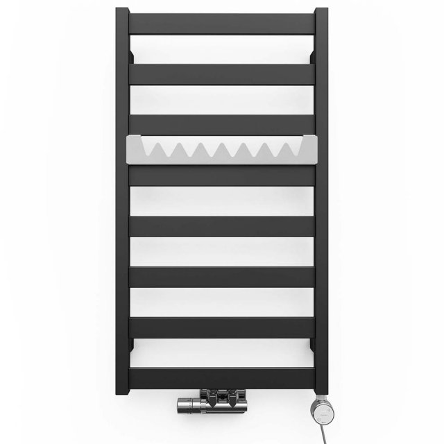 TERMA Grzejnik łazienkowy VIVO 91x30 czarny WGVOV091030K9M5SX