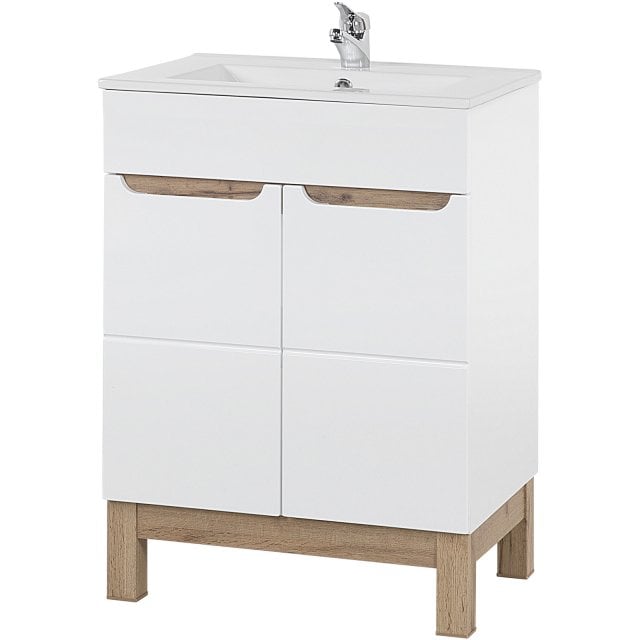 COMAD Szafka BALI WHITE z umywalką meblową LAVA 60 cm