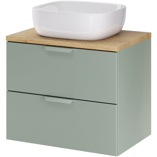 COMAD Zestaw mebli ASTER GREEN szafka z blatem CREMONA 60 cm, umywalk