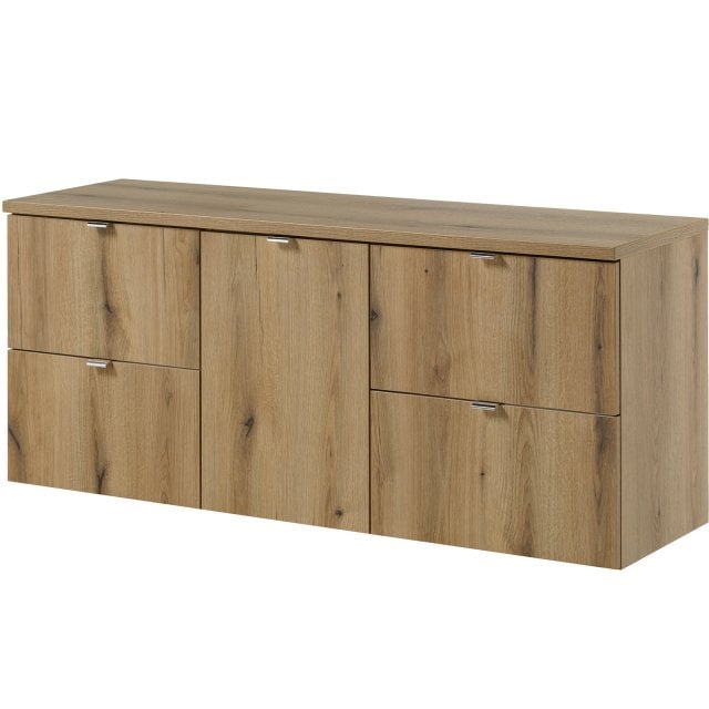 COMAD Zestaw mebli NOVA OAK 2 szafki 50 cm, szafka z koszem, blat 140