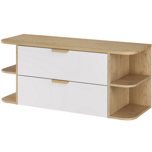 COMAD Zestaw mebli ASTER WHITE szafka z blatem OVALIA CREMONA 120 cm,