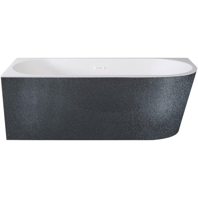 BESCO Wanna wolnostojąca ZOYA GRAFIT 170 lewa maskownica syfonu z prz