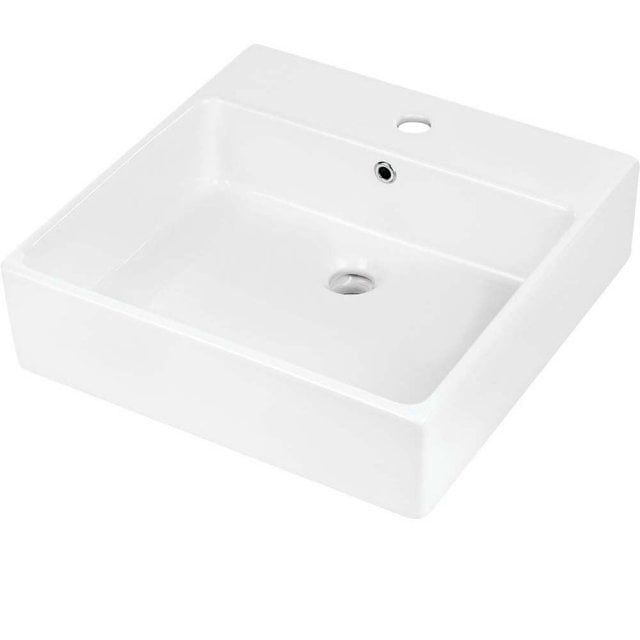 DEANTE Umywalka ceramiczna TEMISTO nablatowa/ścienna z miejscem na ba