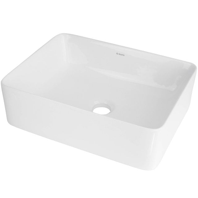 DEANTE Umywalka nablatowa JASMIN biała ceramiczna prostokątna CDJ_6U4