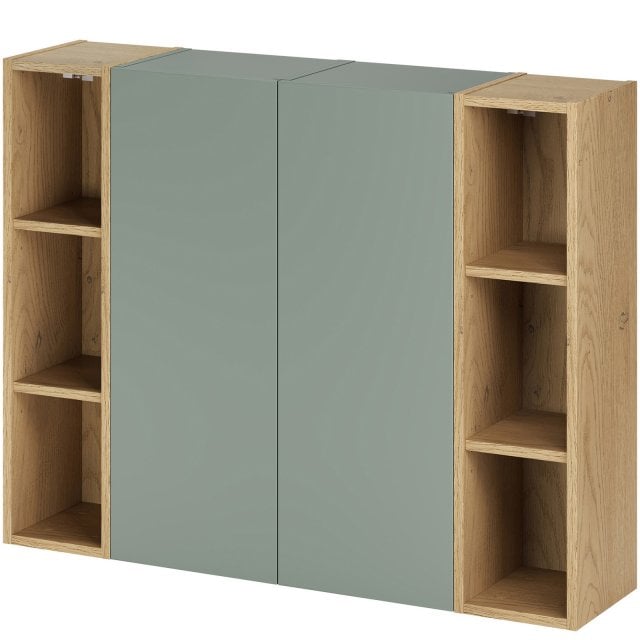 COMAD Zestaw mebli ASTER GREEN 2 półsłupki 30 cm, 2 regały górne CREM