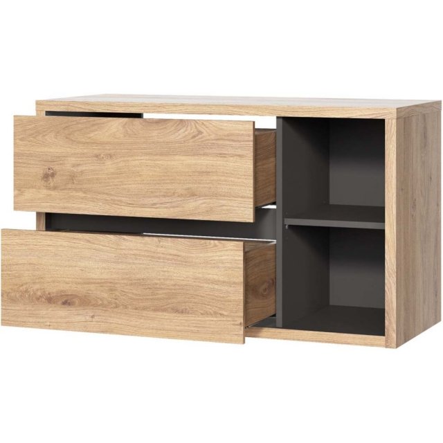 COMAD Szafka podumywalkowa DEVON 823 dąb shetland/grafit 100 cm do sa