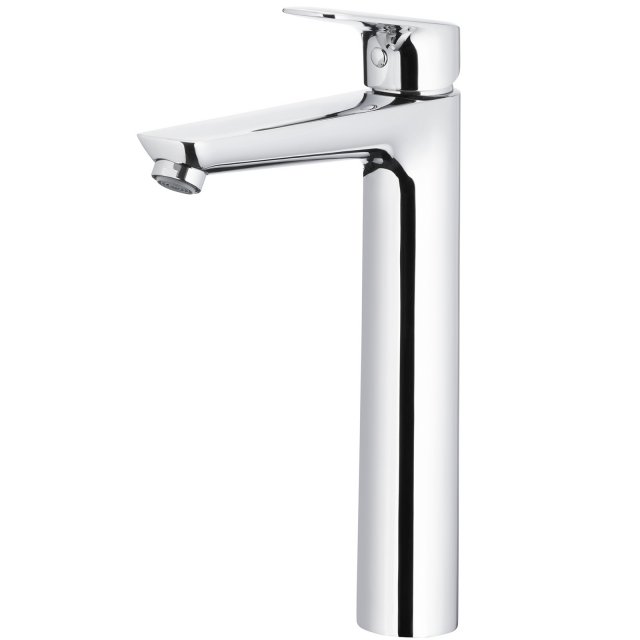 KFA Bateria umywalkowa stojąca ABASHA wysoka chrom + korek click-clac