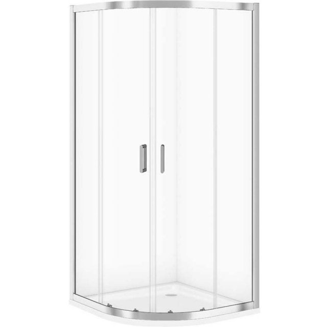 CERSANIT Kabina prysznicowa półokrągła ARTECO 90 z brodzikiem TAKO 90