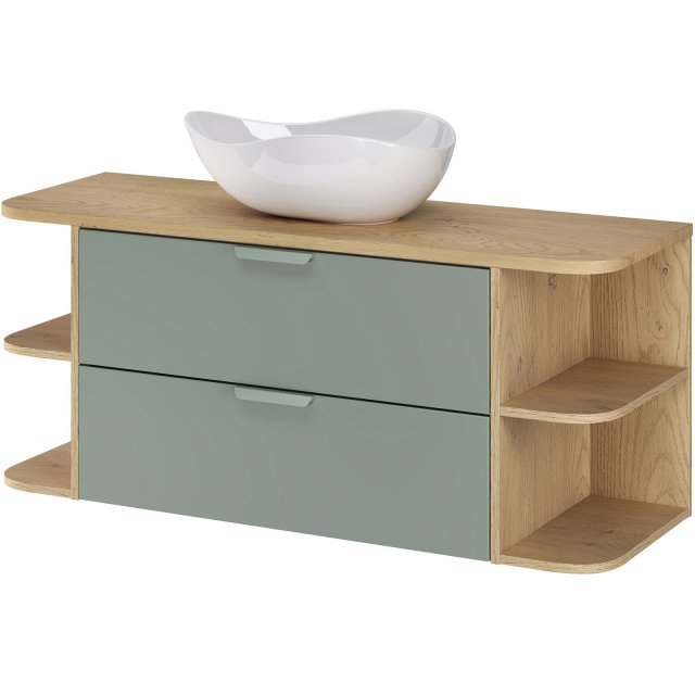 COMAD Zestaw mebli ASTER GREEN szafka z blatem OVALIA CREMONA 120 cm,