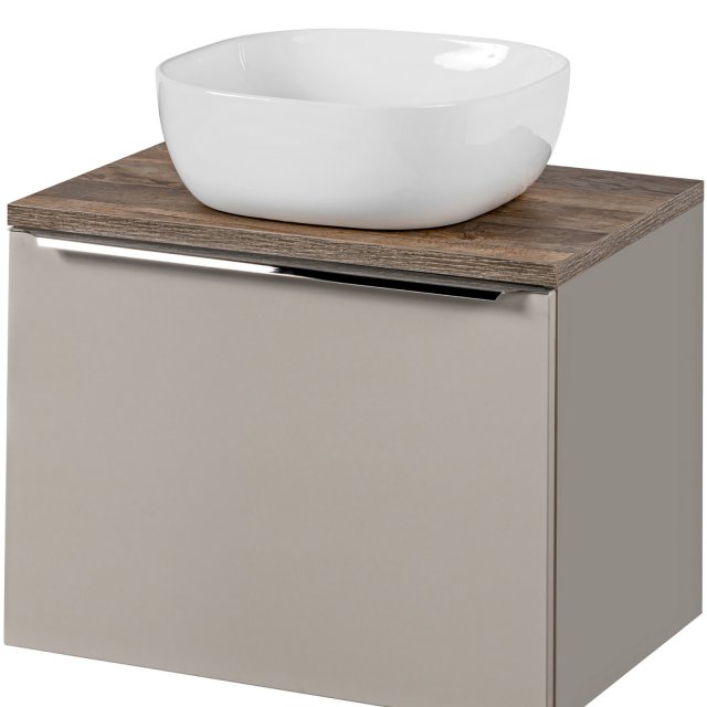 COMAD Zestaw mebli SANTA FE TAUPE szafka z blatem OAK 60 cm, umywalka