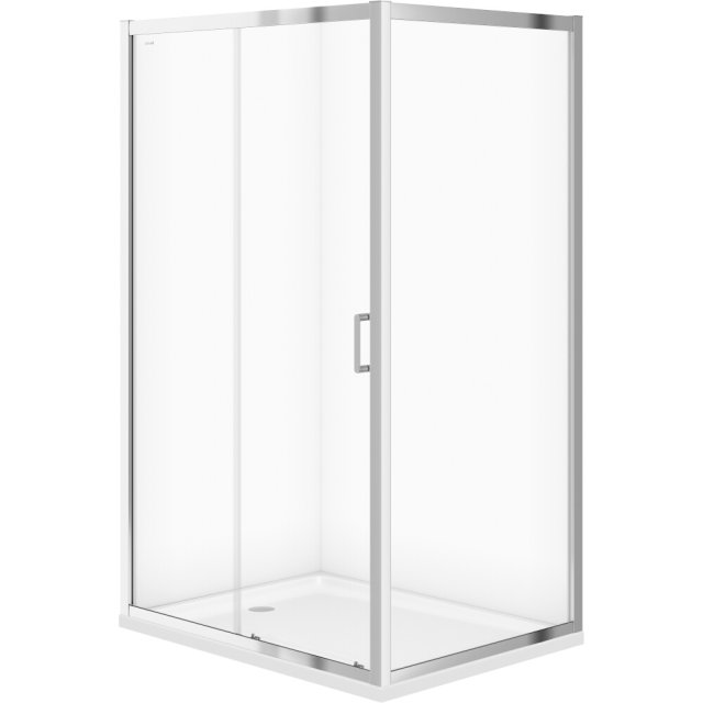 CERSANIT Kabina prysznicowa przesuwna ZIP chrom szkło transparentne 1