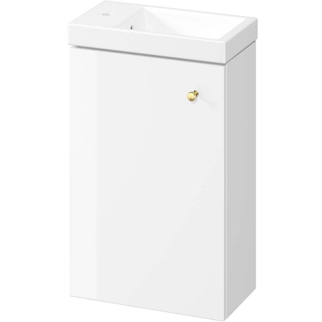 CERSANIT Szafka z umywalką MALTA 40 biała DSM, uchwyt złoty S4002-003